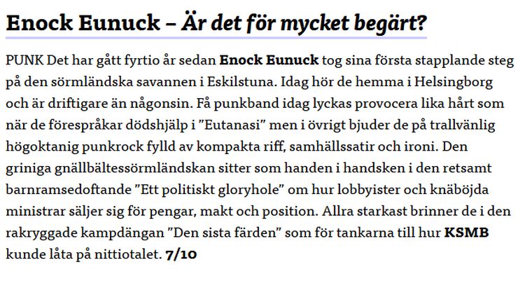 Enock Eunuck Hymn
